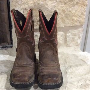 Justin brown cowboy boots